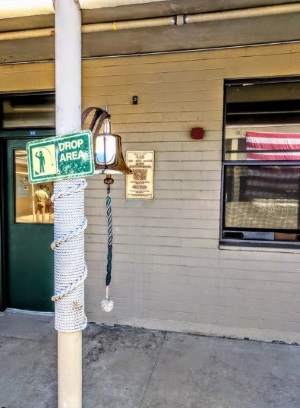 bell in front of first phase office at BUDS