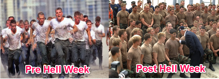 pre hell week vs post hell week
