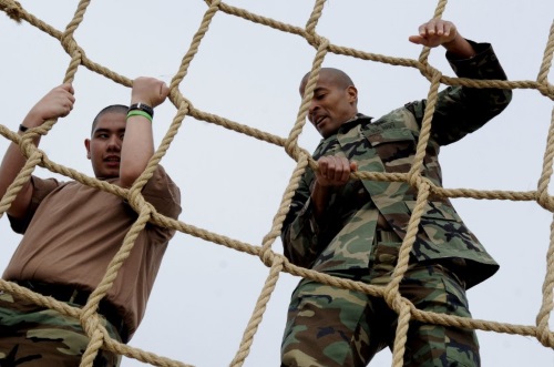 david goggins at the buds obstacle course