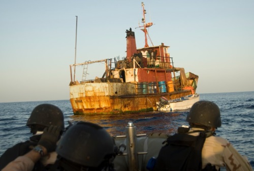 navy vbss team approaches a Somali ship - combat navy jobs