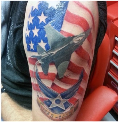 air force fighter jet tattoo