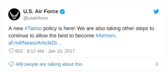 us air force tattoo policy tweet