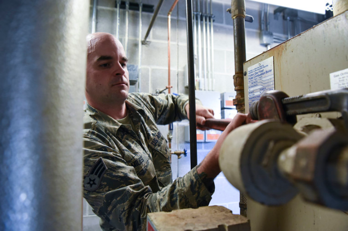 an Heating, Ventilation, Air Conditioning, & Refrigeration at work