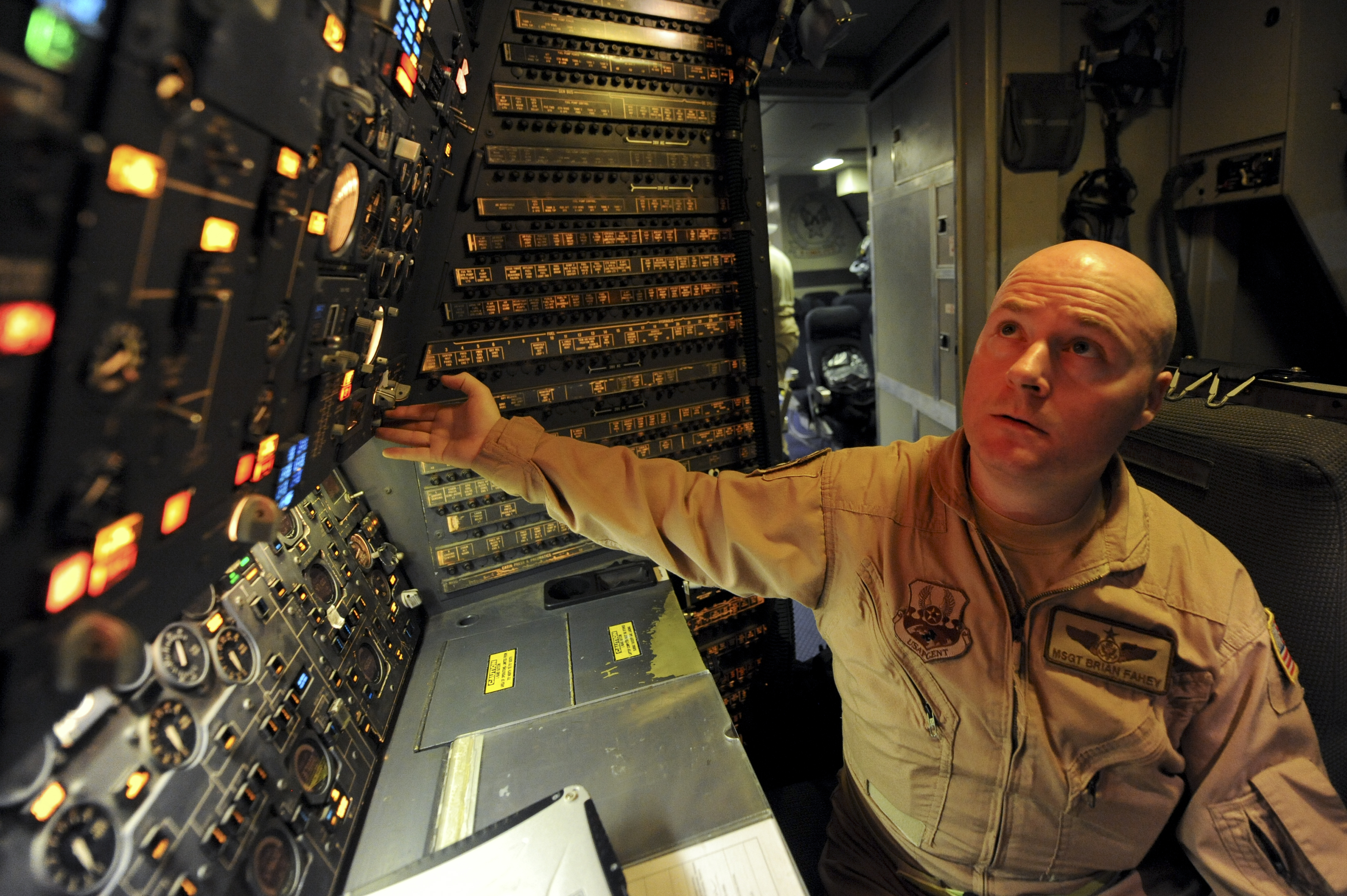 an Flight Engineer at work