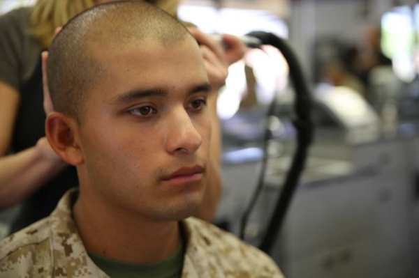 marine corps haircut at boot camp