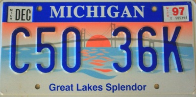 sample michigan license plate