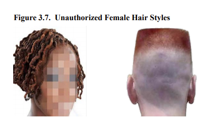 unauthorized female hair styles - air force