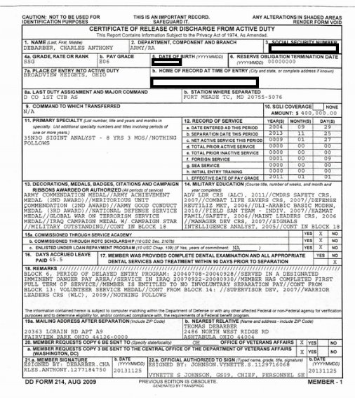 dd214 example