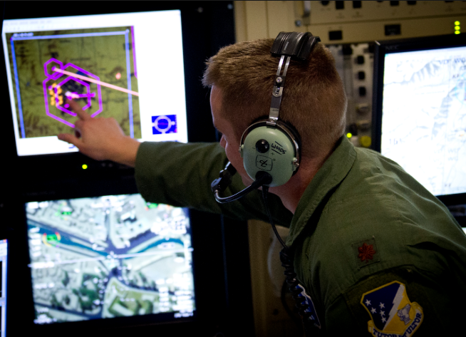 an Remotely Piloted Aircraft Pilot at work