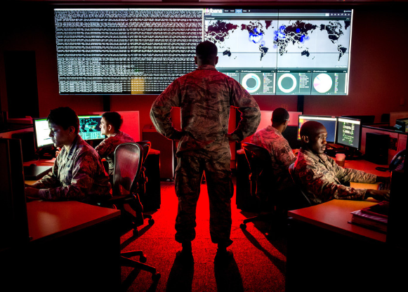 an Cyber Warfare Operations at work