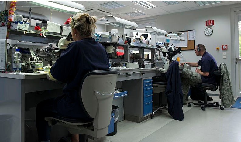 An Dental Lab (4Y0X2) at work