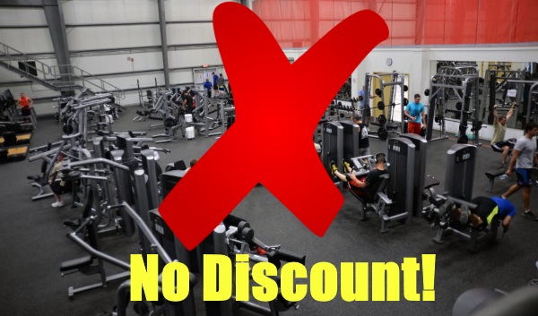 gyms without military discounts