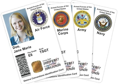 what a valid active duty military id looks like