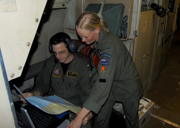 navy aircrewman at work