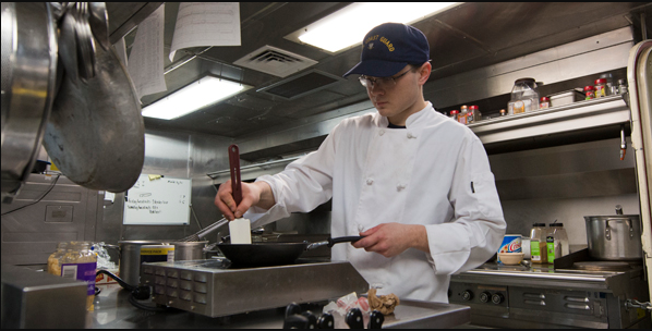 an Food Service Specialist at work