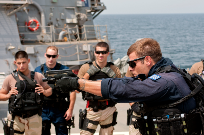 an Maritime Law Enforcement Specialist at work