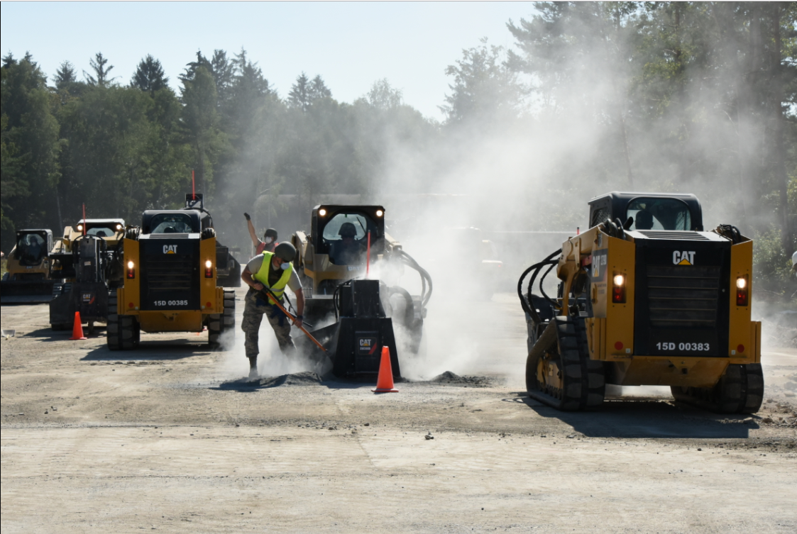 an Concrete Asphalt Equipment Operator at work