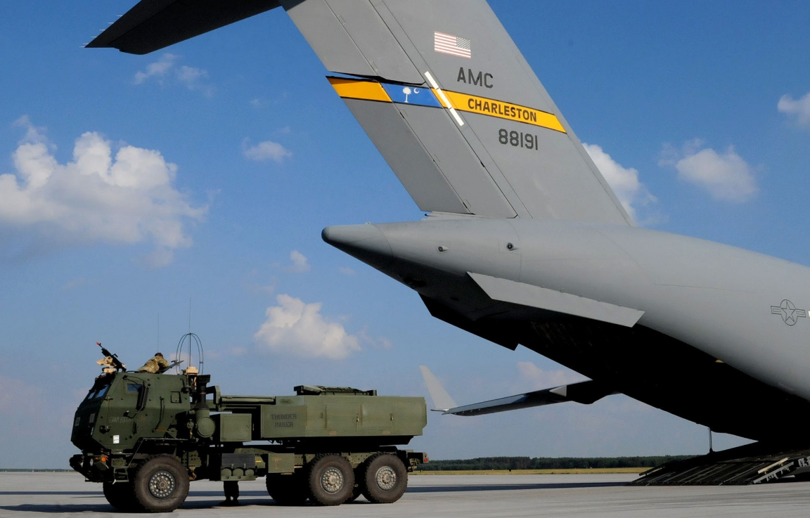 an High Mobility Arty Rocket System (HIMAR) Crewmember at work