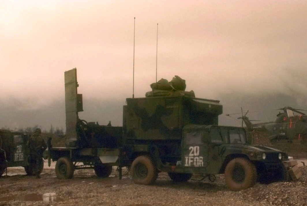 an Field Artillery Firefinder Radar Operator at work