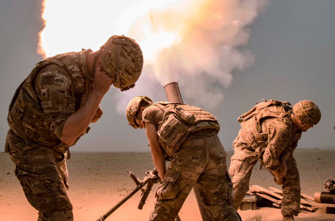 an Indirect Fire Infantryman at work