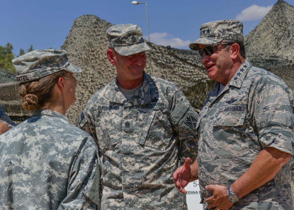 an Air Defense Artillery Senior Sergeant at work