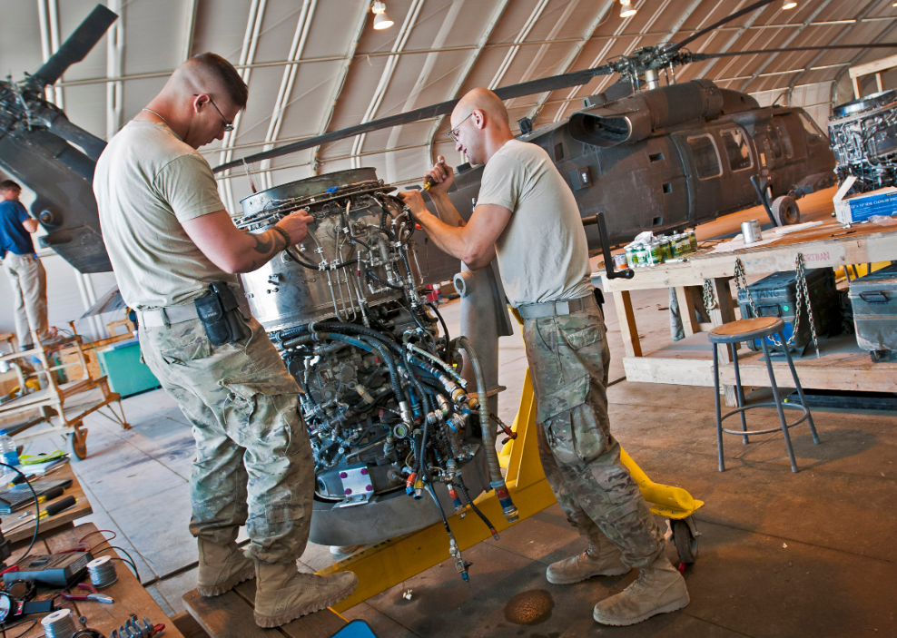 an Aircraft Powerplant Repairer (15B) at work