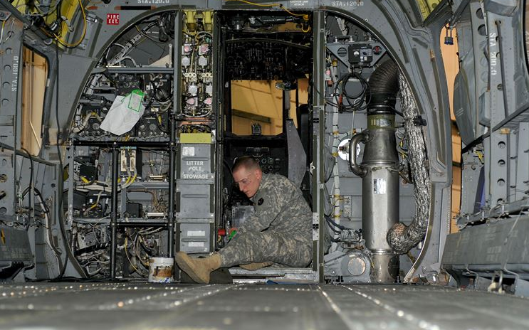 an Aircraft Powertrain Repairer (15D) at work