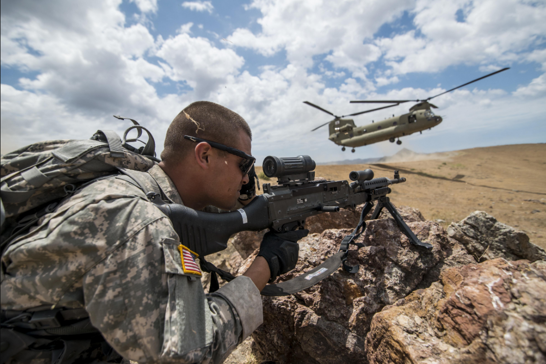 an Combat Engineer at work