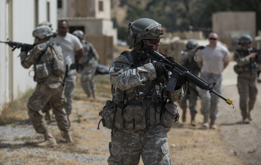 an Military Police at work