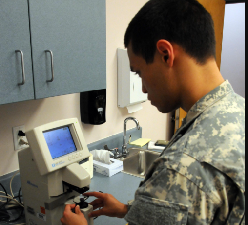 an Medical Laboratory Specialist at work