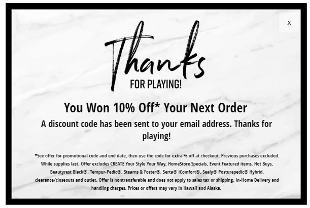 ashley furniture 10 percent off coupon