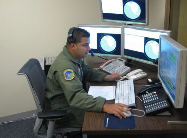 air force space systems operator at work