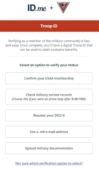 id me military service verification