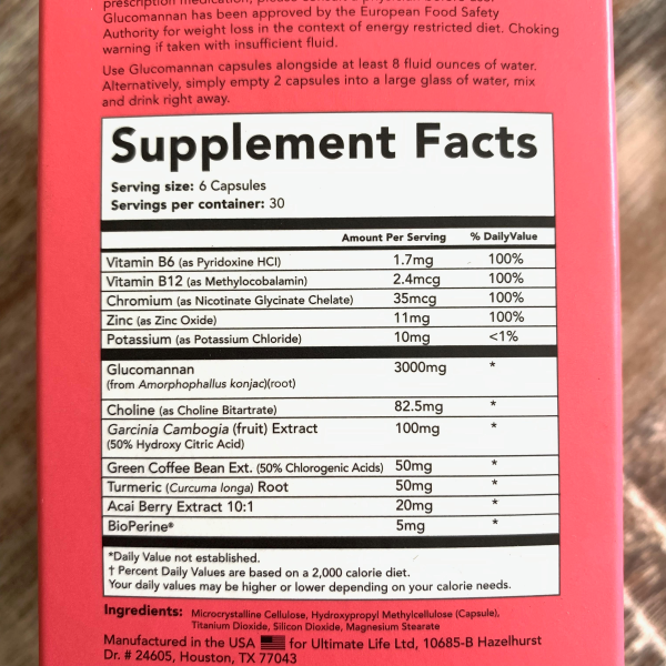 leanbean ingredients label