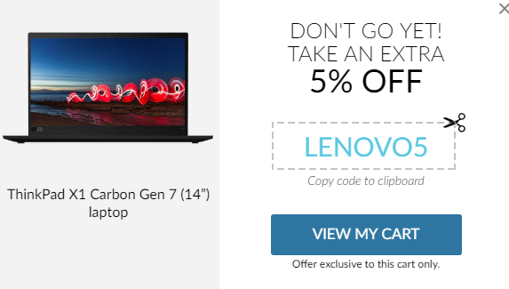 lenovo laptop extra 5% discount