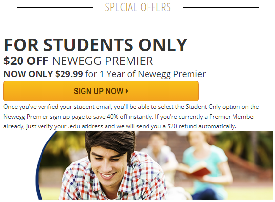 newegg student discount