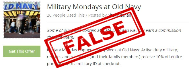 old navy military mondays