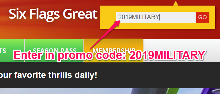 six flags military discount promo code