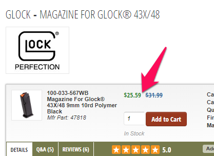 brownells glock magazine discount