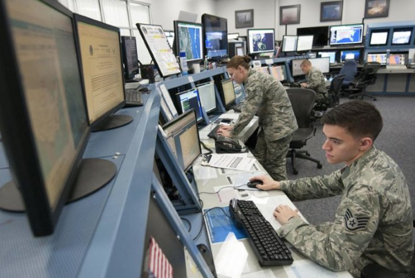 air force range weather forecaster at work