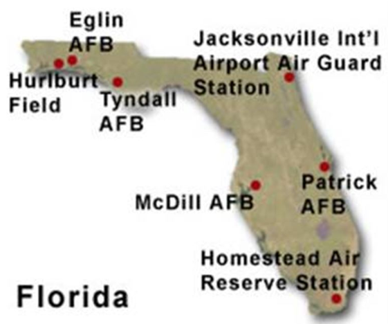 Air Force Bases in FL