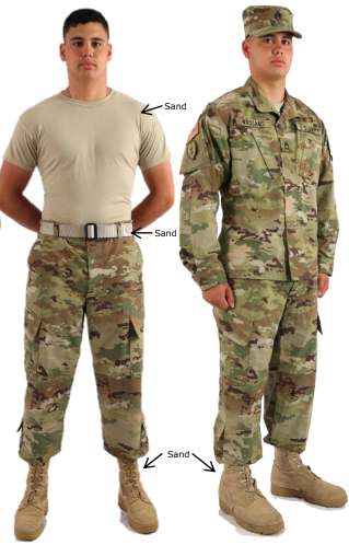army undershirt regulations - sand
