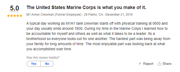 Marine Corps M1A1 Tank Crewman