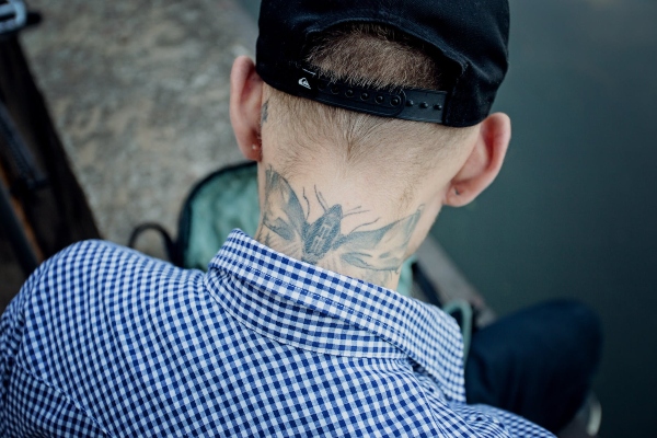 navy neck tattoo