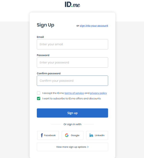 ID.me Sign Up