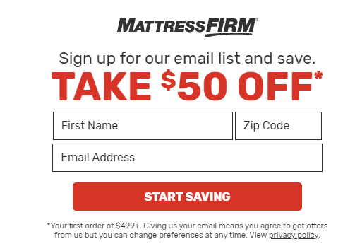 mattress firm military discount code