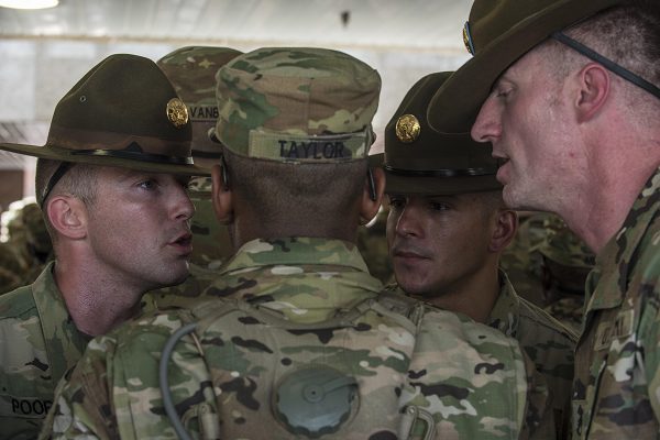 New Soldiers arriving for their first day of Basic Combat Training