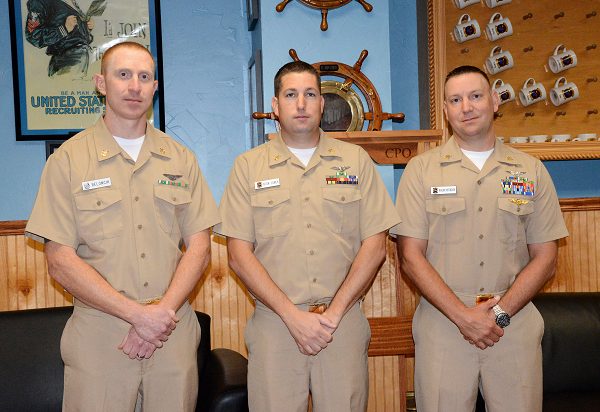 Three members promoted to master chief petty officer