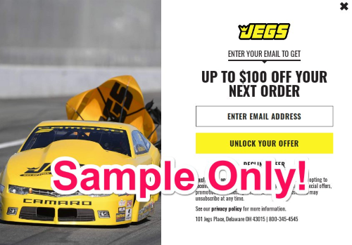 jegs discount code via email
