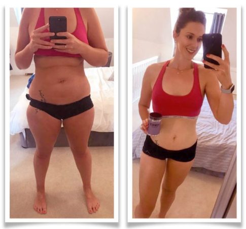 powher fat burner before and after pic